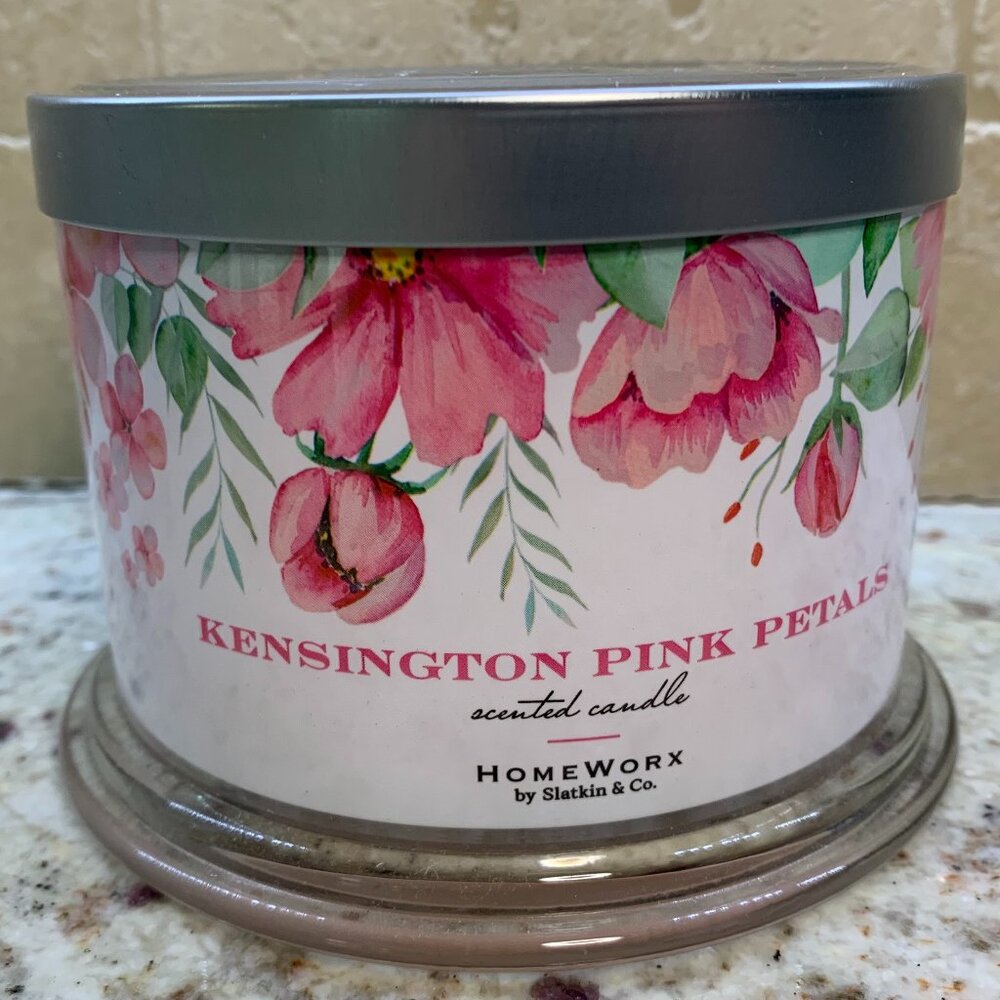 HomeWorx by Harry Slatkin Kensington Pink Petals Scented 3-Wick Candle 14oz